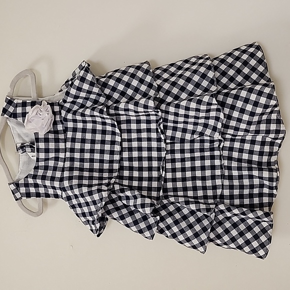Janie & Jack Gingham Tiered Ruffle Dress Size 3 - Picture 3 of 16